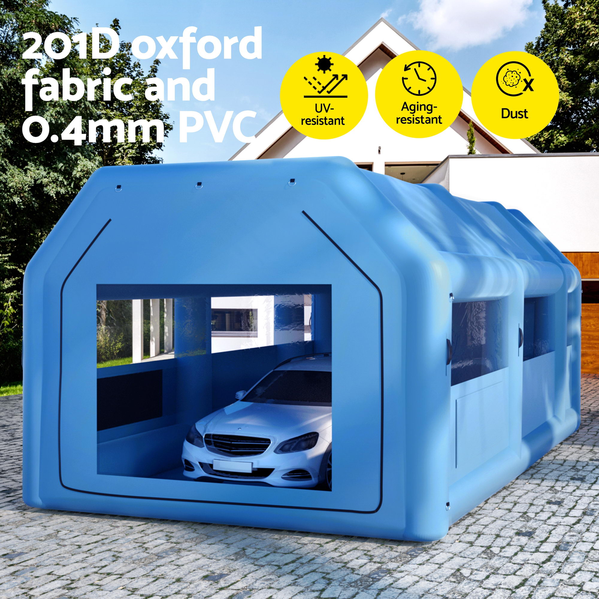 Giantz Inflatable Spray Booth 8.5x4.8m with 2 Blowers view 5