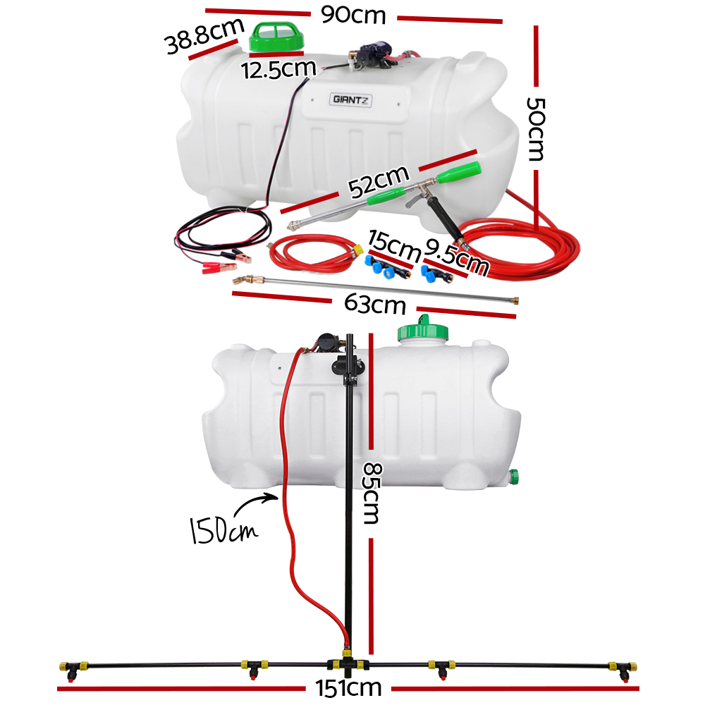Giantz Weed Sprayer 100L with 1.5m Boom Kit view 2