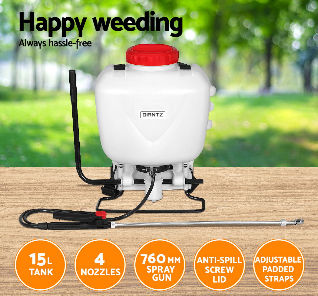 Giantz Weed Sprayer 15L Backpack Knapsack view 4