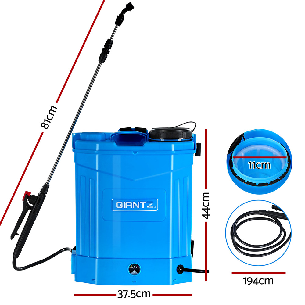 Giantz Electric Weed Sprayer 16L Knapsack Backpack view 2