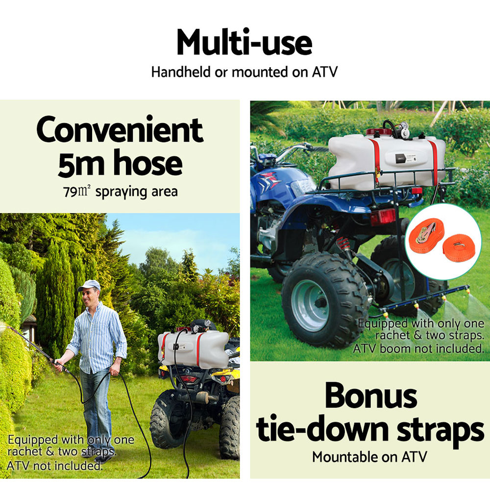 Giantz 60L Weed Sprayer 1.5m Fixed Boom 12V Garden Spray view 5