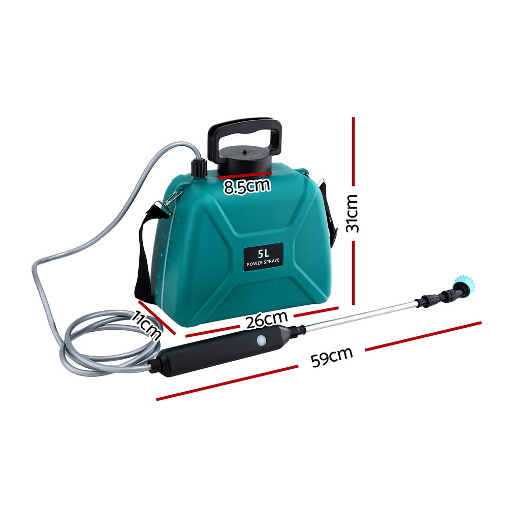 Giantz Electric Weed Sprayer 5L USB Charging Shoulder view 2