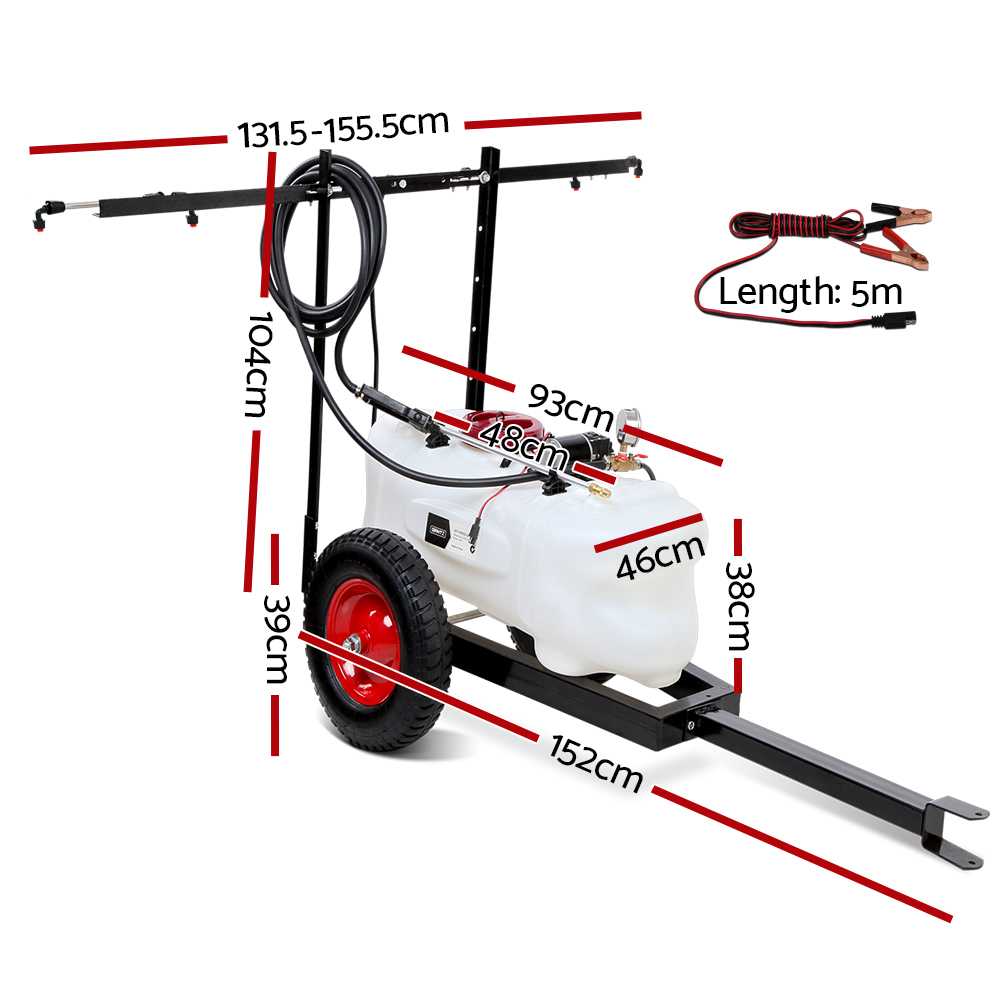 Giantz 100L Weed Sprayer Trailer with 1.5m Boom view 2