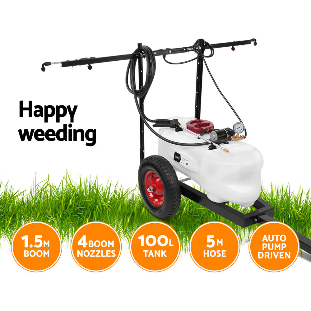Giantz 100L Weed Sprayer Trailer with 1.5m Boom view 4