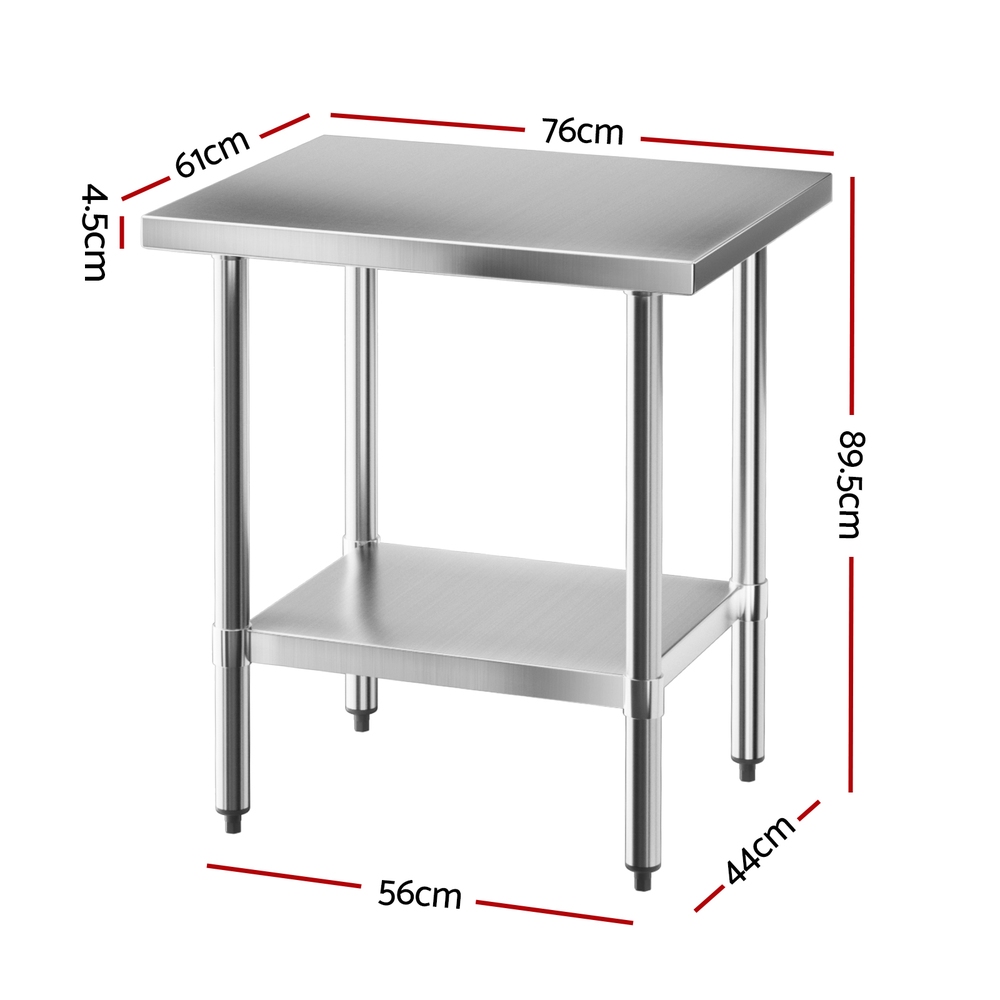 Cefito Stainless Steel Kitchen Bench Work Table view 2