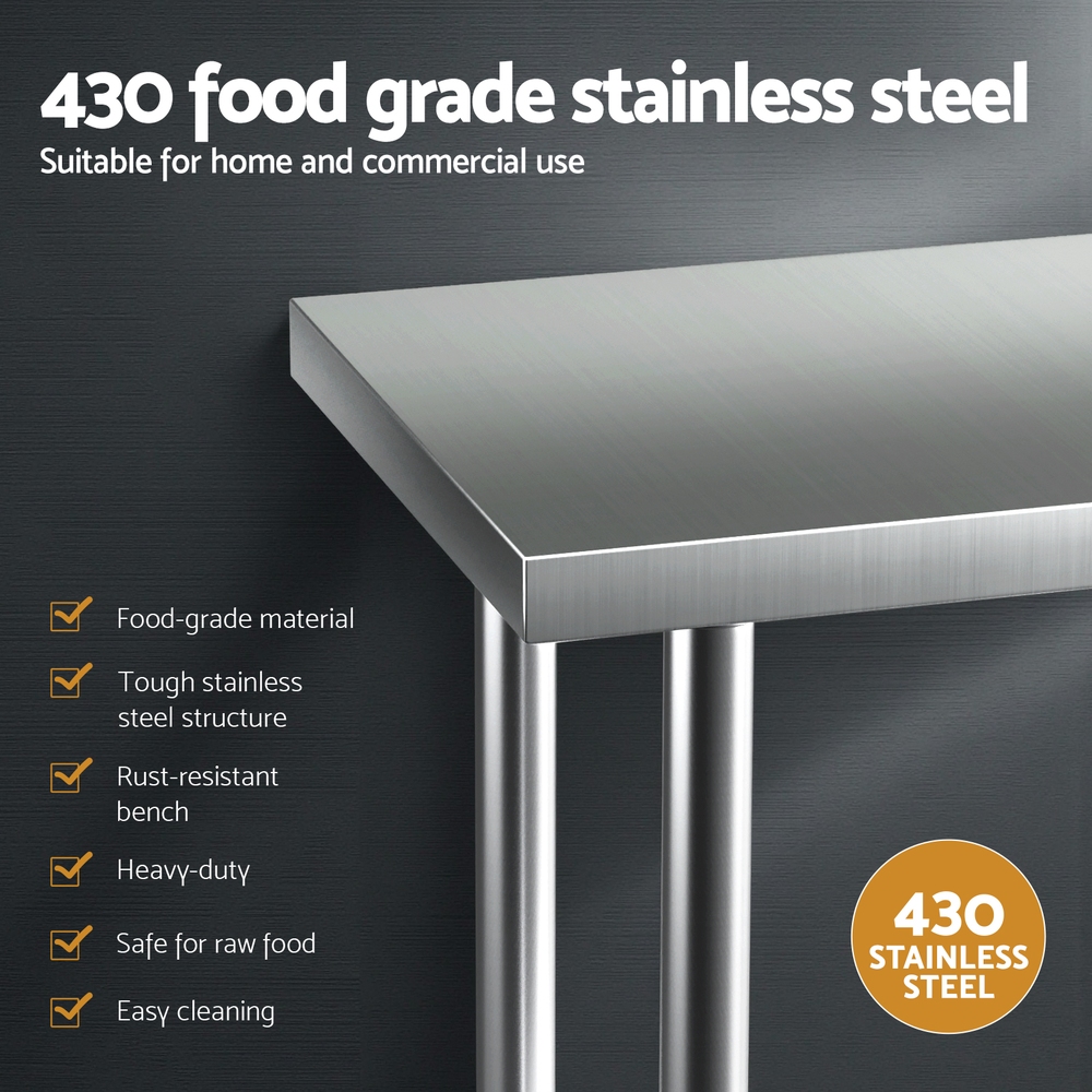 Cefito Stainless Steel Kitchen Bench Work Table view 4
