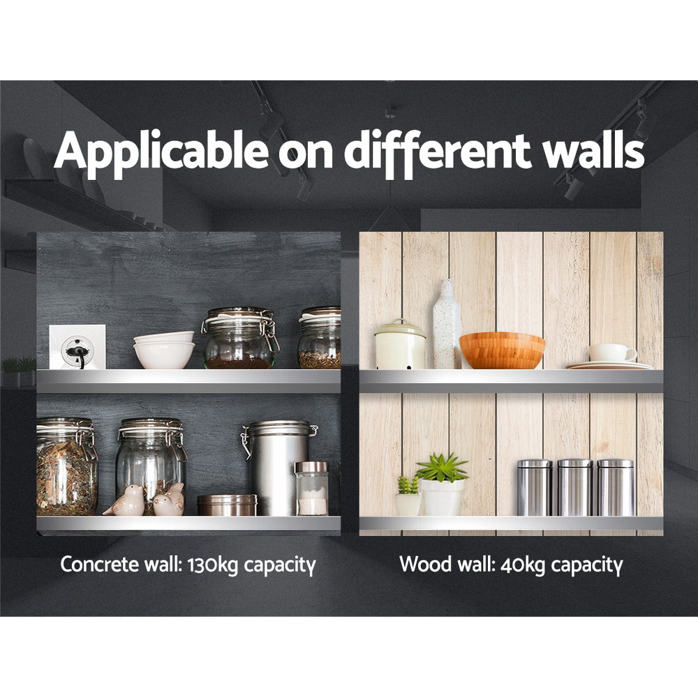 Cefito Stainless Steel Kitchen Wall Shelf, 2 Sizes view 4
