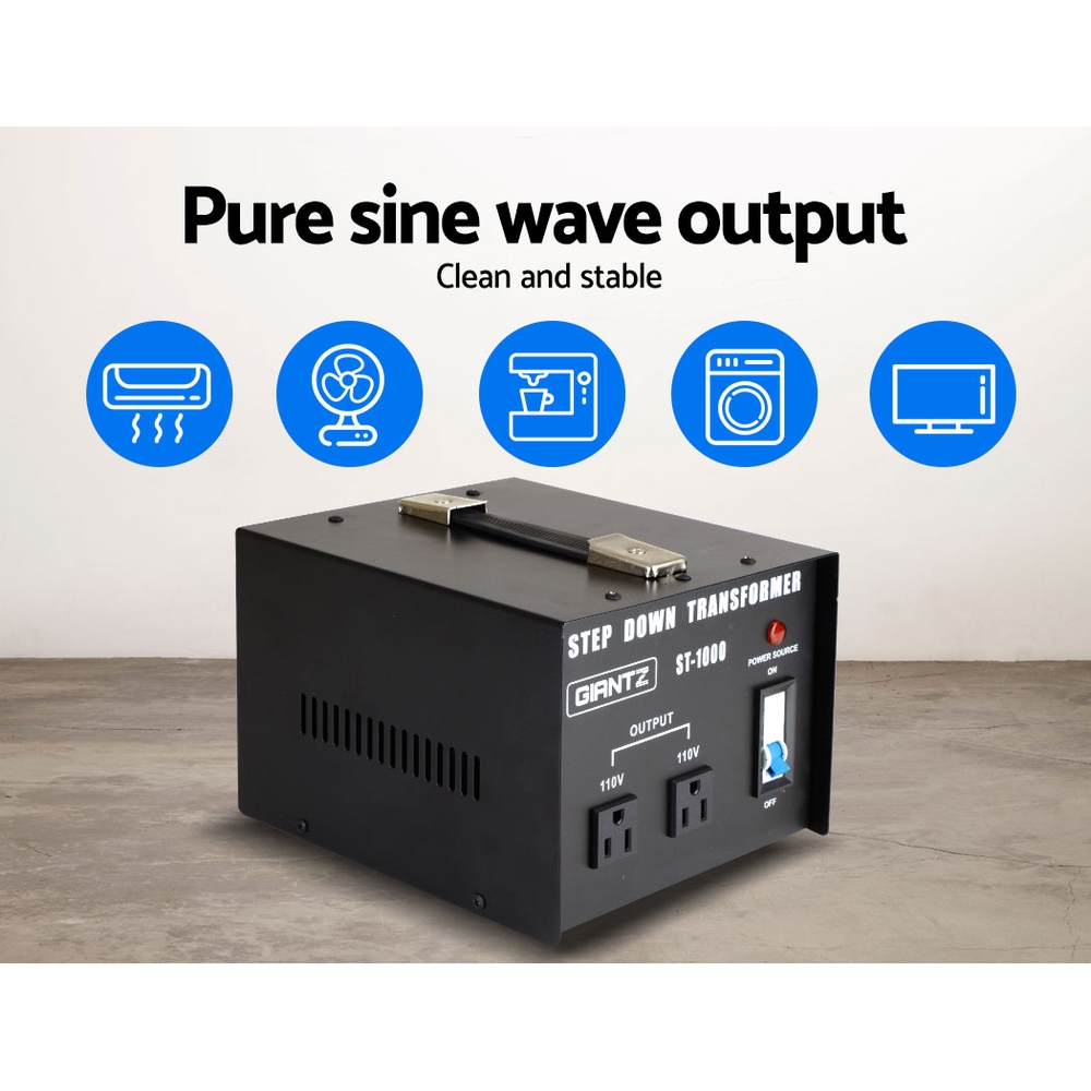 Giantz Step Down Transformer 1000W for 110V Appliances view 5
