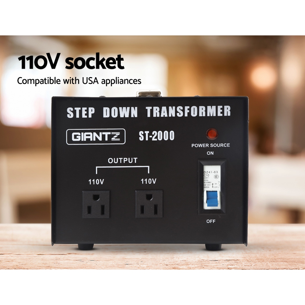 Giantz Step Down Transformer 2000W Heavy Duty view 4