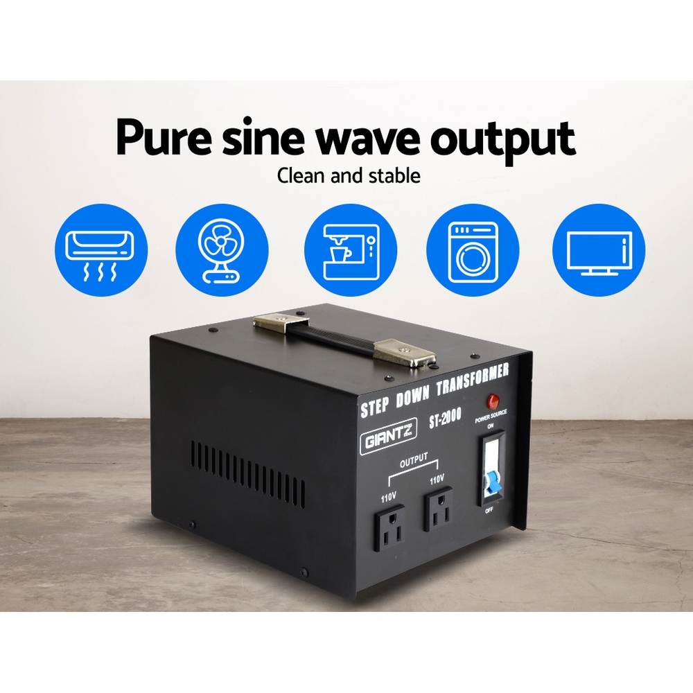 Giantz Step Down Transformer 2000W Heavy Duty view 5