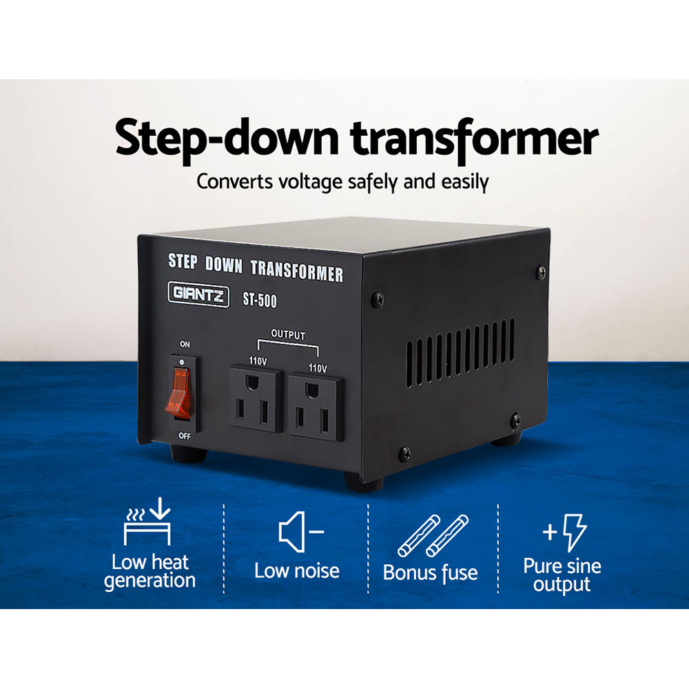 Giantz Step Down Transformer 500W 240V to 110V view 3
