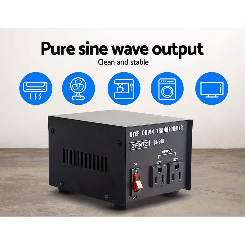 Giantz Step Down Transformer 500W 240V to 110V view 5