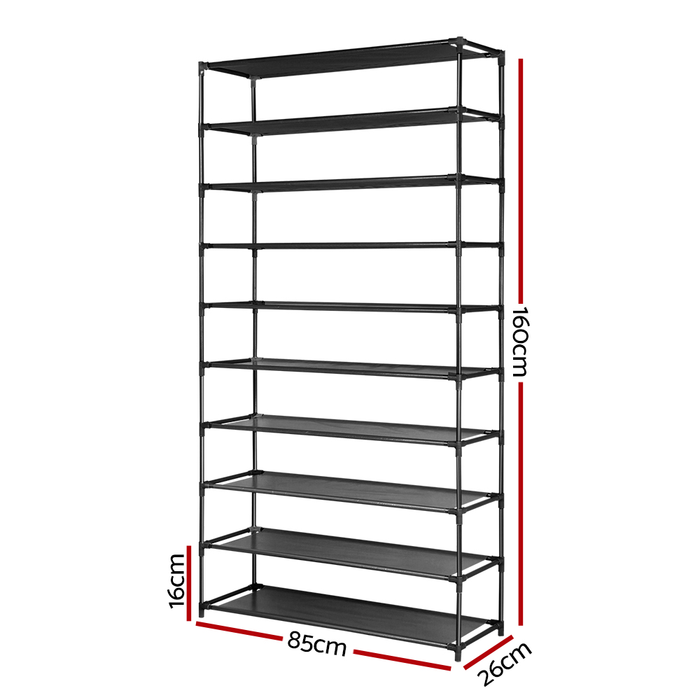 Artiss Shoe Rack Cabinet Stackable 10-Tier in 2 Colours view 4