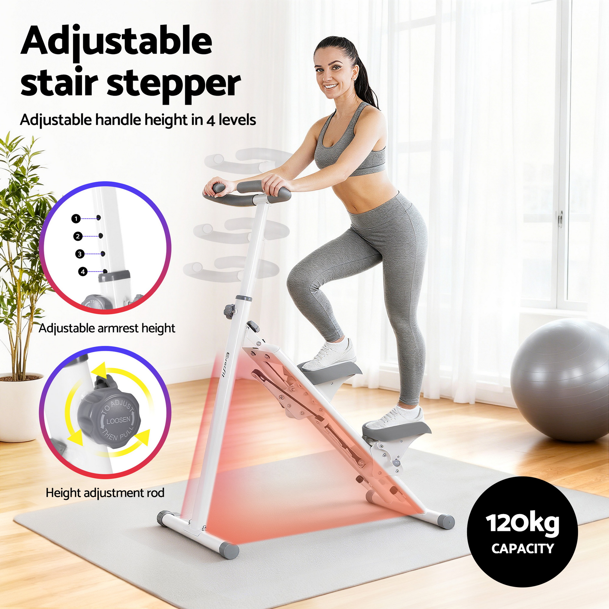 Everfit Foldable Stair Climber with LED Display view 5