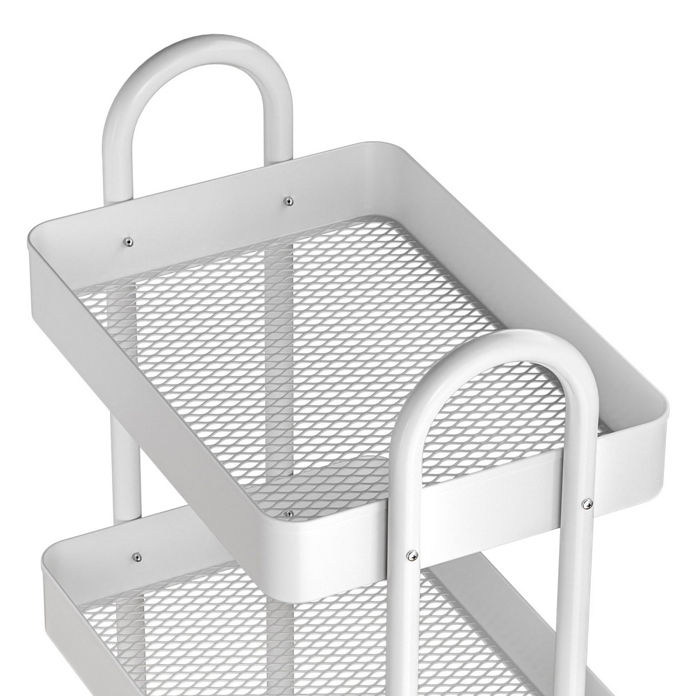 Artiss Storage Trolley Kitchen Cart 4 Tiers White view 3