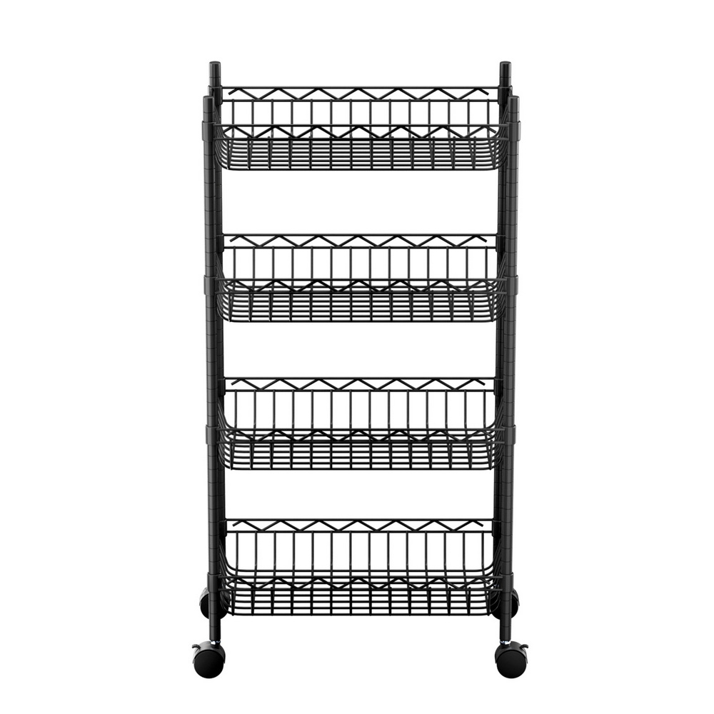 Artiss 4-Tier Shelving Unit with Wheels Garage Storage