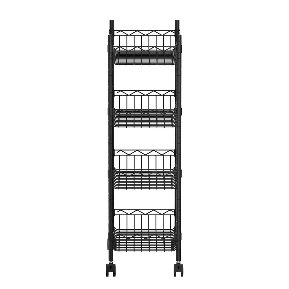 Artiss 4-Tier Shelving Unit with Wheels Garage Storage view 4