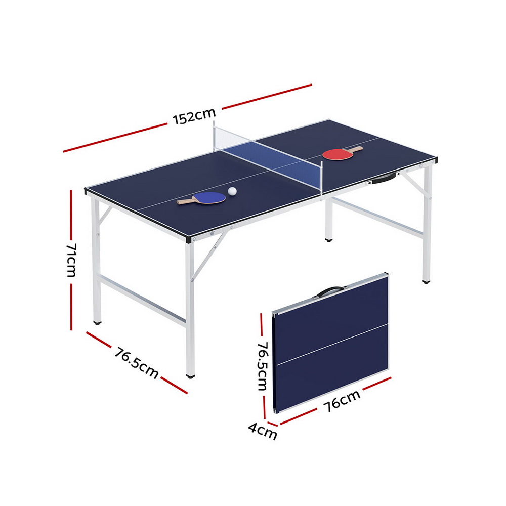 Everfit Foldable Table Tennis Table with Net & Rackets view 2