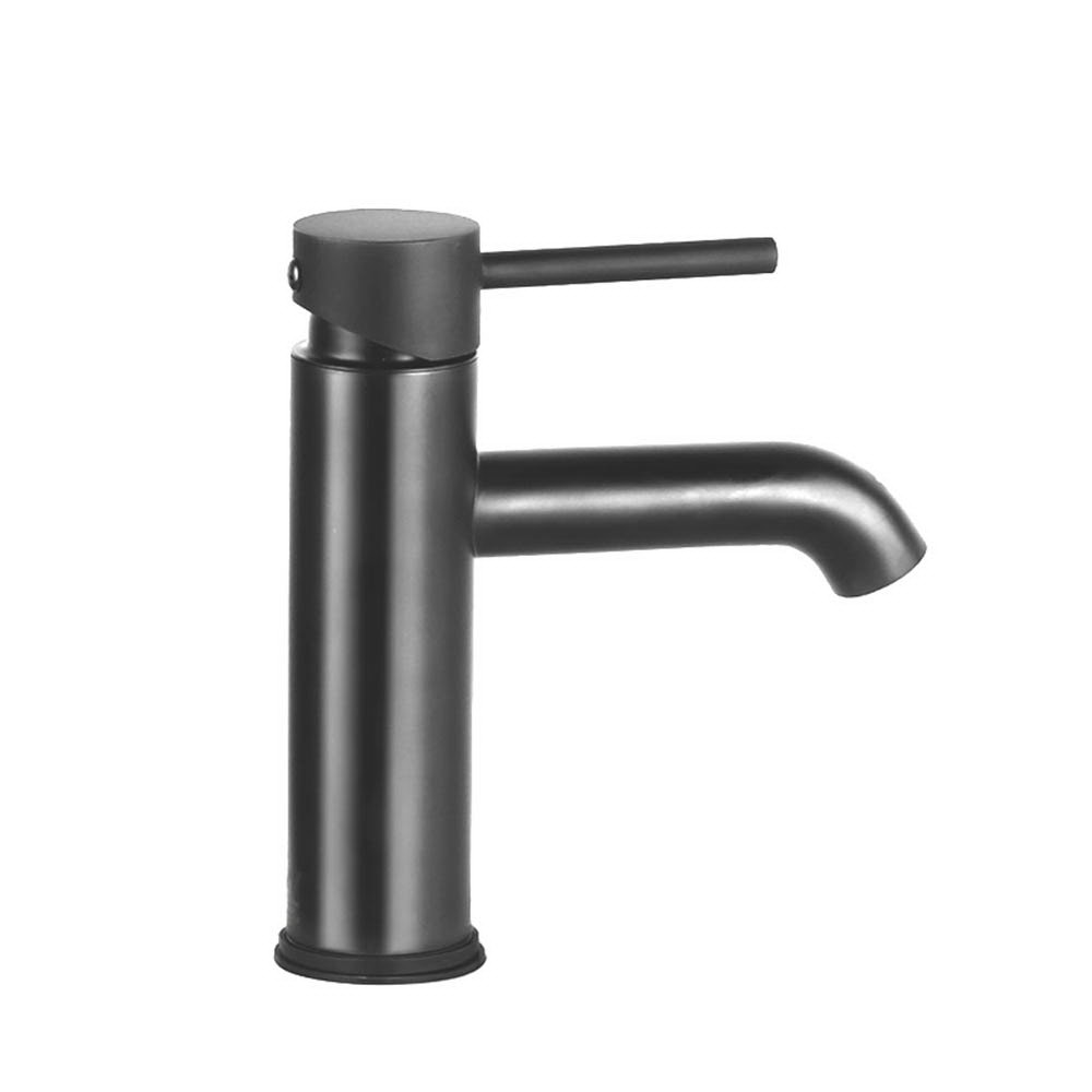 Cefito Basin Mixer Tap Round Brass Faucet Black view 4
