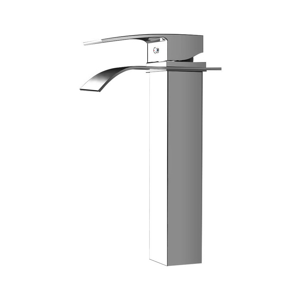 Cefito Thin Tall Basin Mixer Tap for Vanity and Laundry, Black