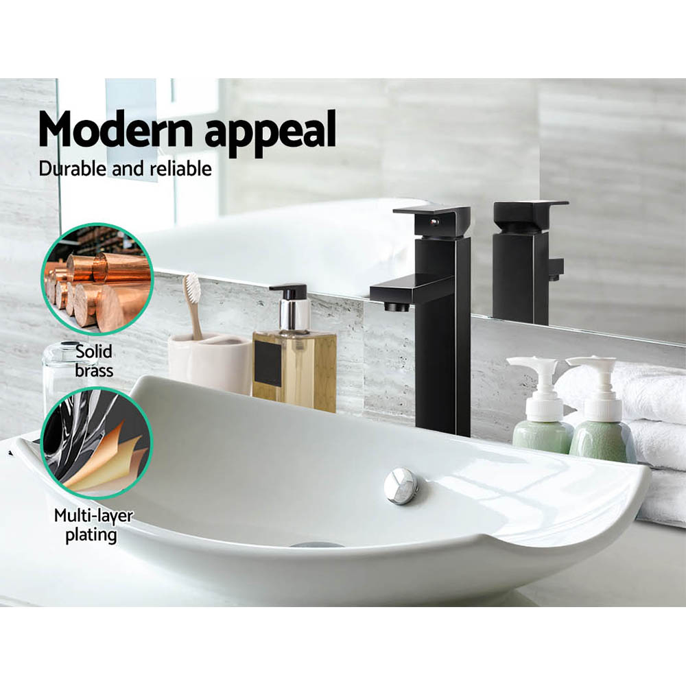 Cefito Square Tall Basin Mixer Tap for Vanity and Laundry view 5