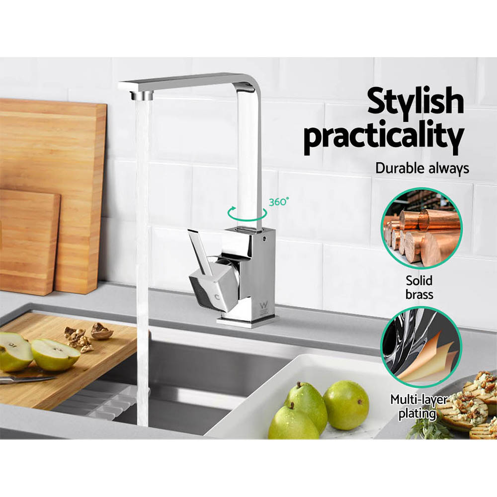 Cefito Square Kitchen Mixer Tap for Sink and Basin view 4