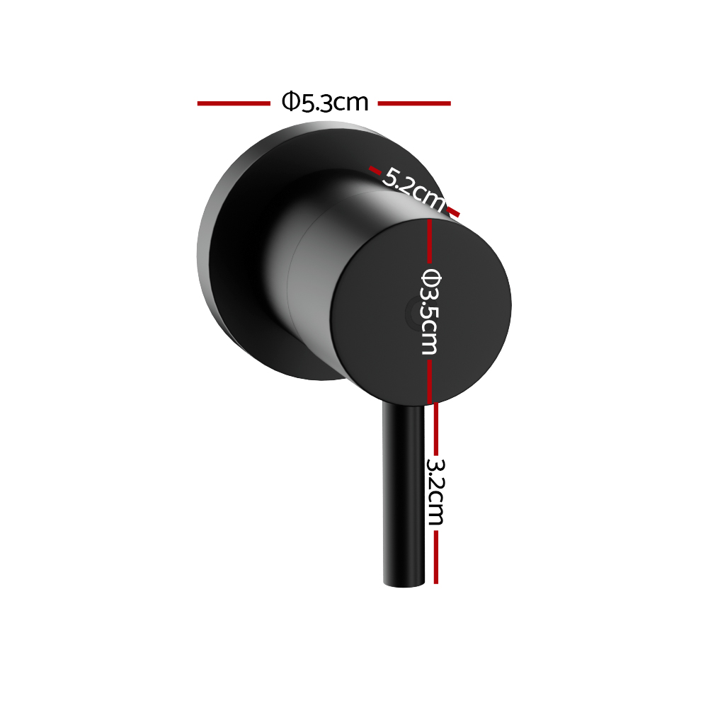 Cefito Basin Twin Tap Wall Round, Chrome or Black view 2