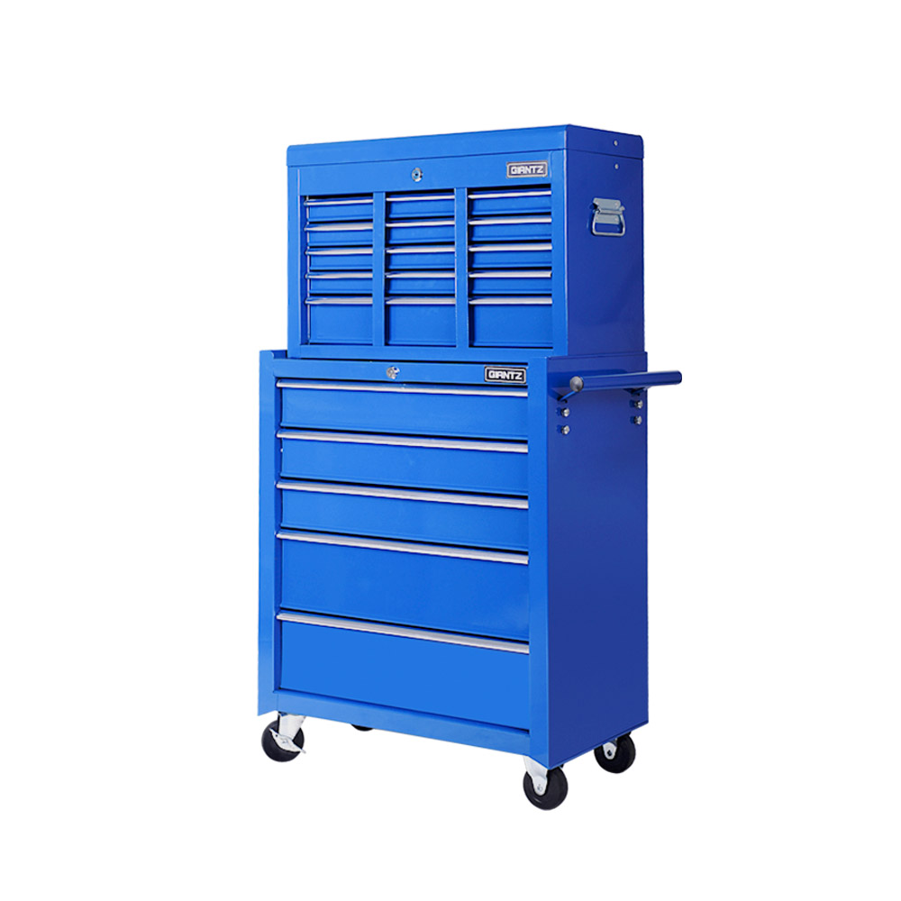 Giantz 14 Drawer Mechanic Tool Box Trolley, Blue or Red view 3