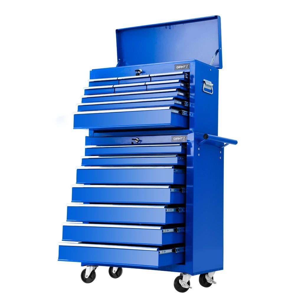 Giantz 16 Drawer Tool Chest and Trolley Combo, Blue