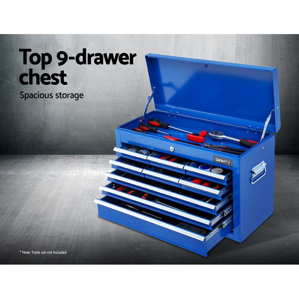 Giantz 16 Drawer Tool Chest and Trolley Combo, Blue view 4
