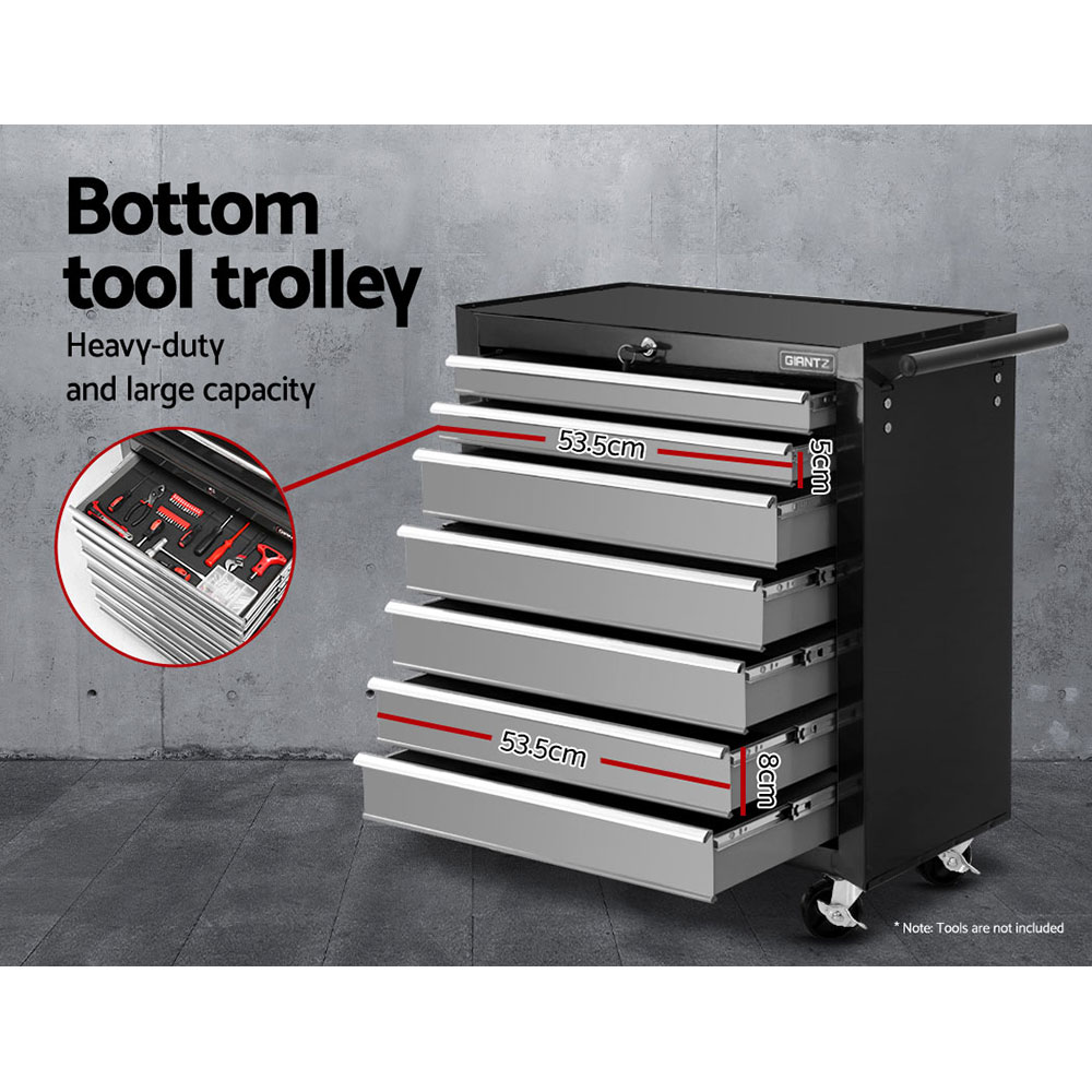 Giantz 17 Drawer Tool Box Trolley Cabinet, 2 Colours view 5
