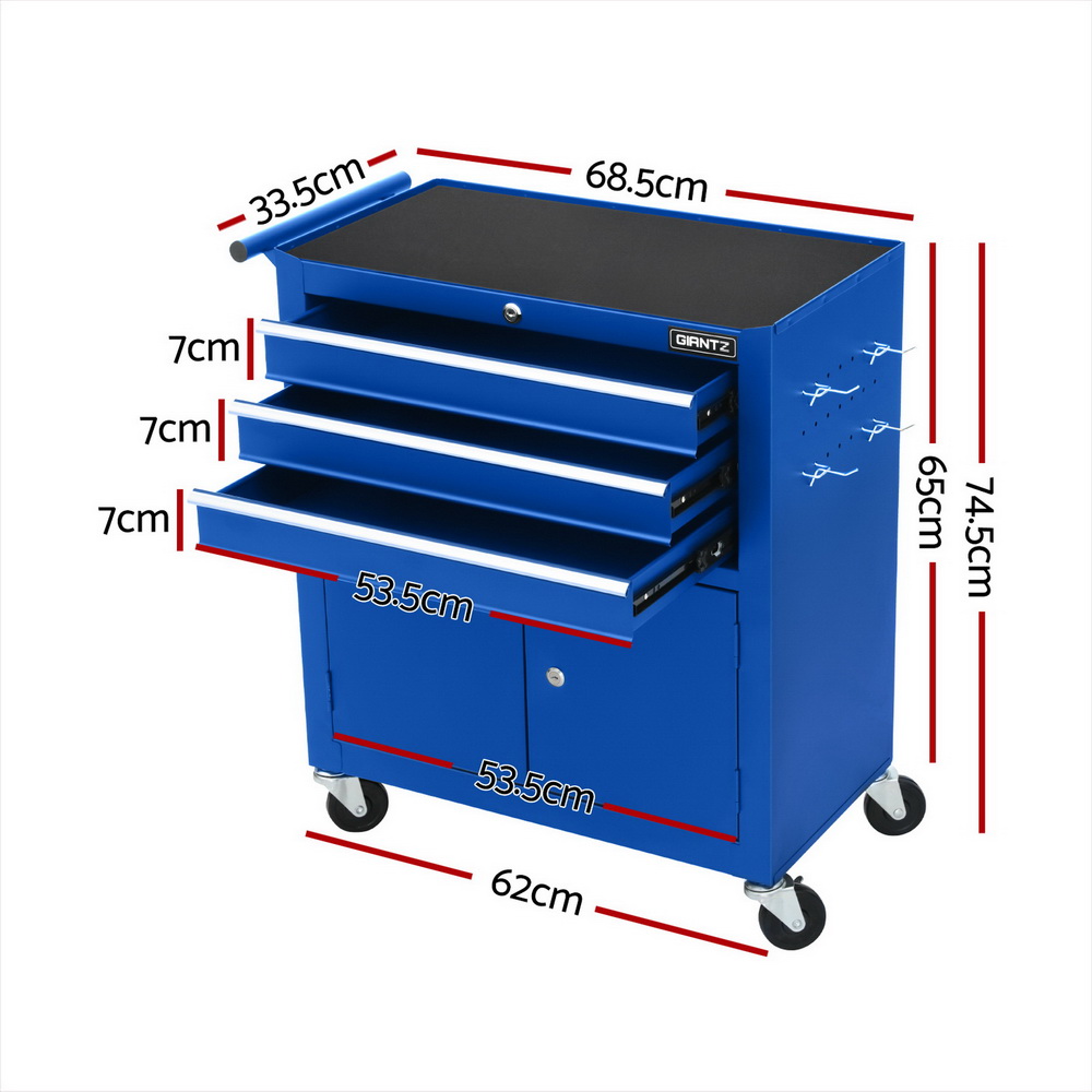 Giantz Tool Box Cabinet Chest, 3 or 5 Drawer view 2