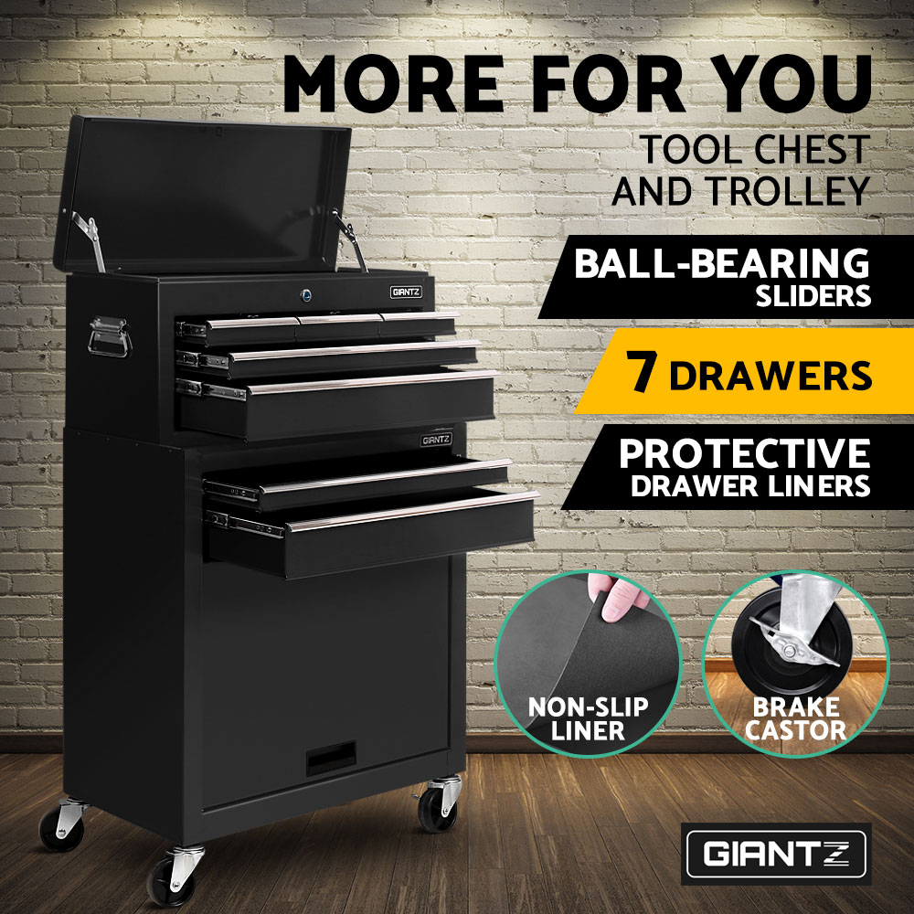 Giantz 7 Drawer Tool Box Cabinet Chest, 3 Colour Options view 4