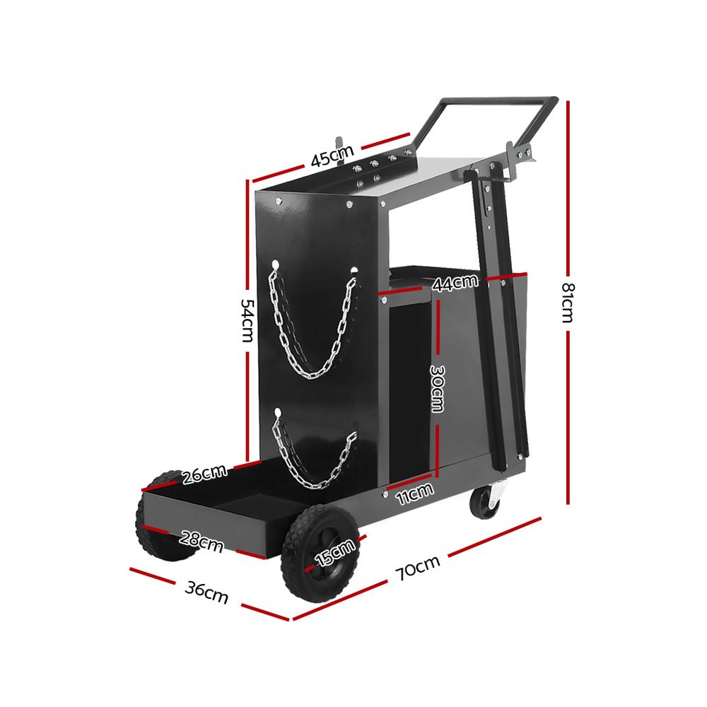 Giantz Welding Trolley Cart with 4 Drawers view 2