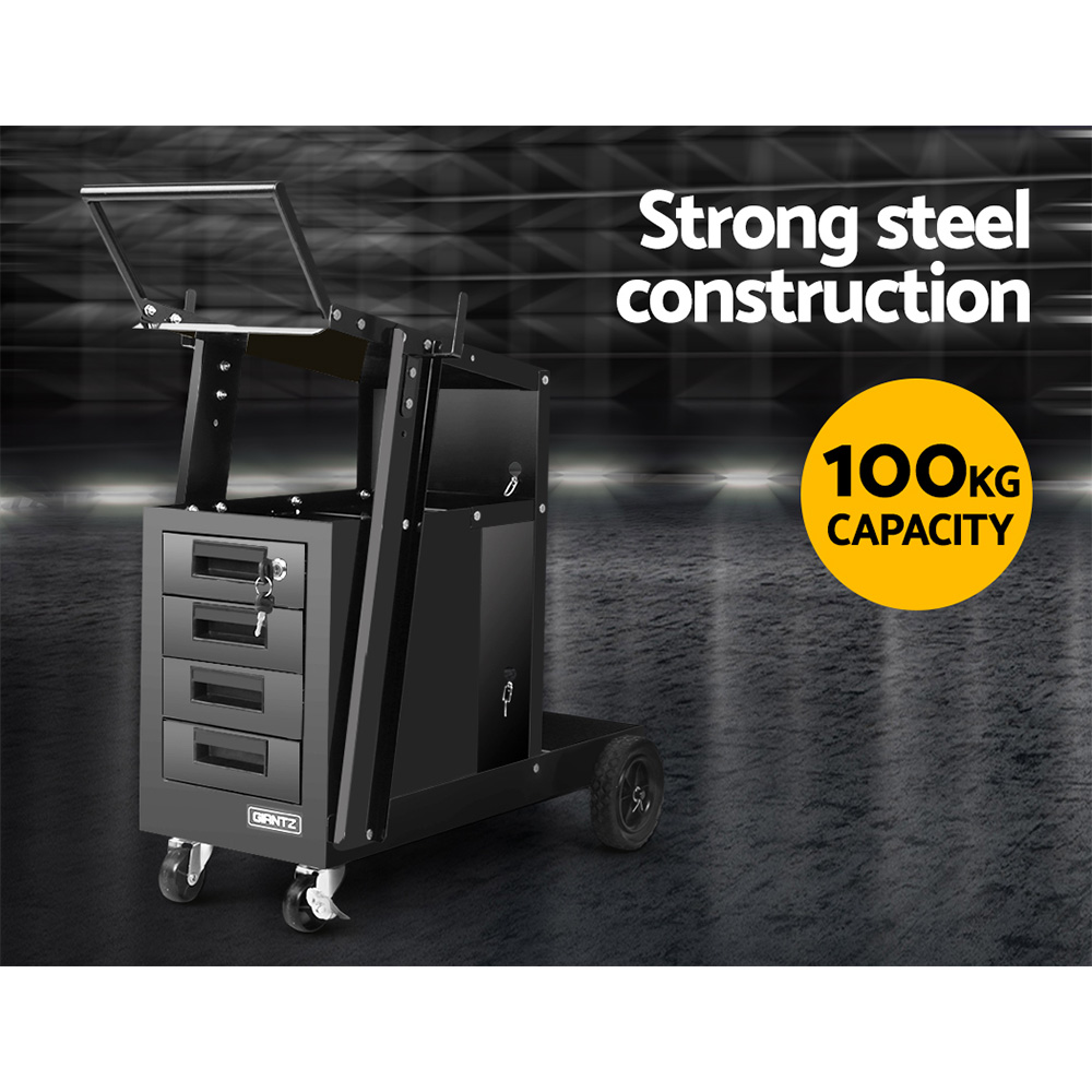 Giantz Welding Trolley Cart with 4 Drawers view 3