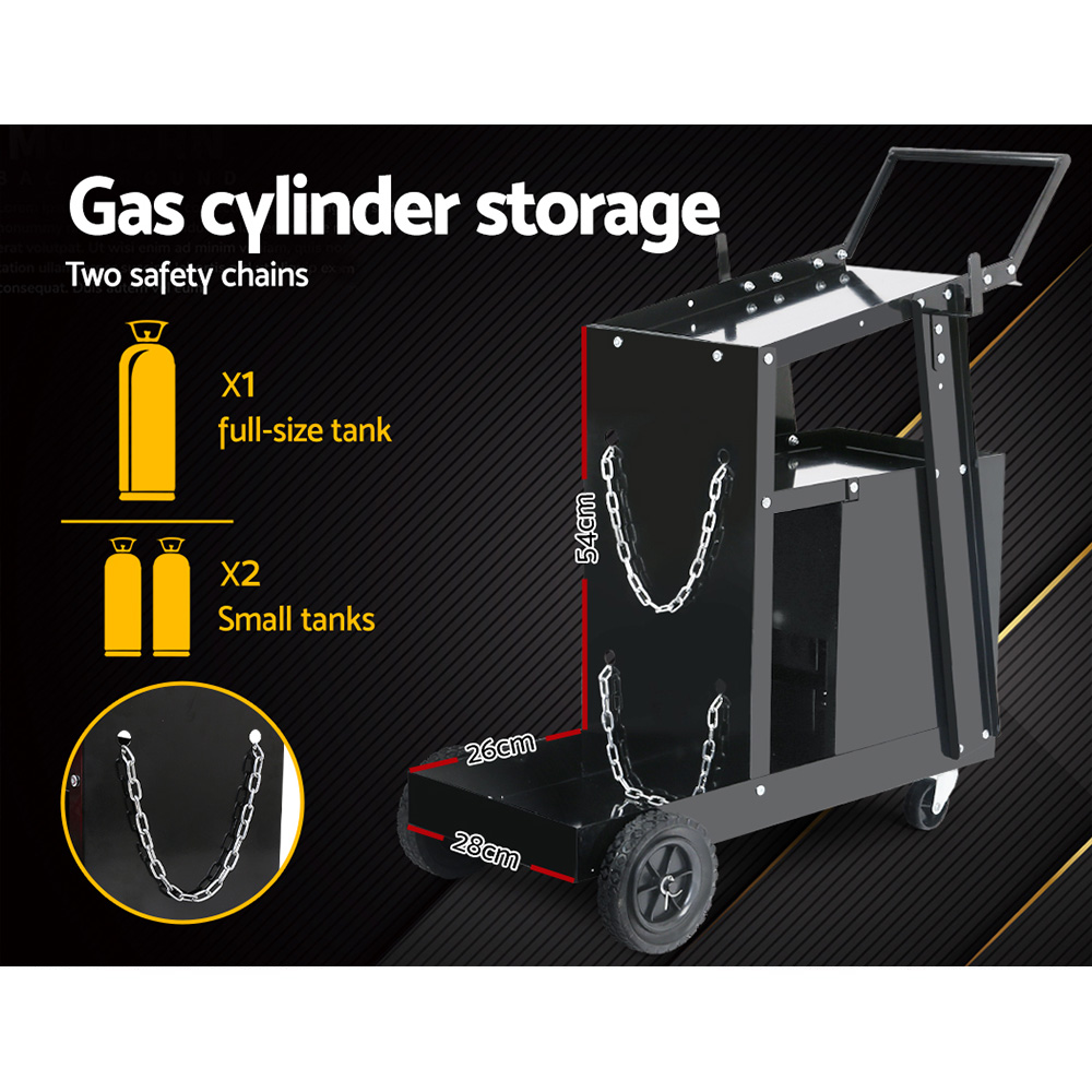 Giantz Welding Trolley Cart with 4 Drawers view 4