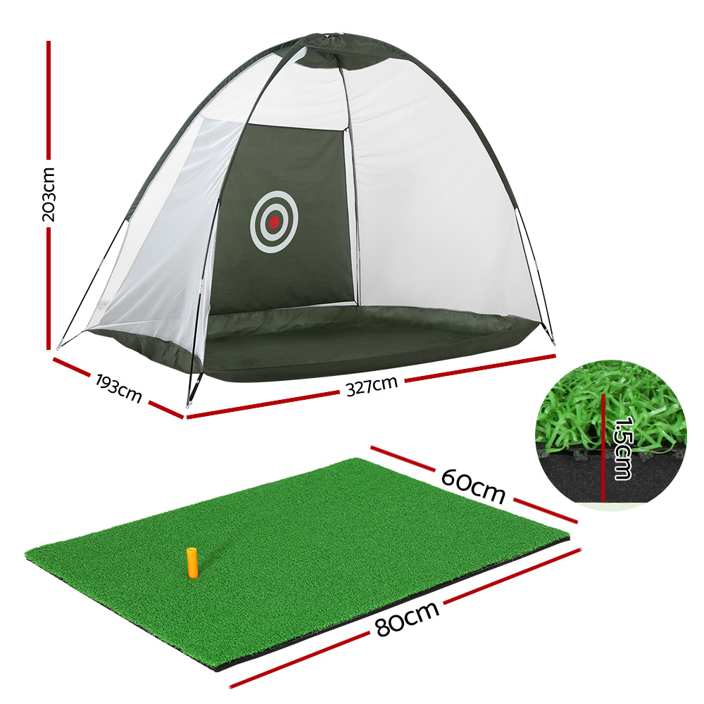 Everfit 3M Golf Practice Net with Driving Target Mat view 2