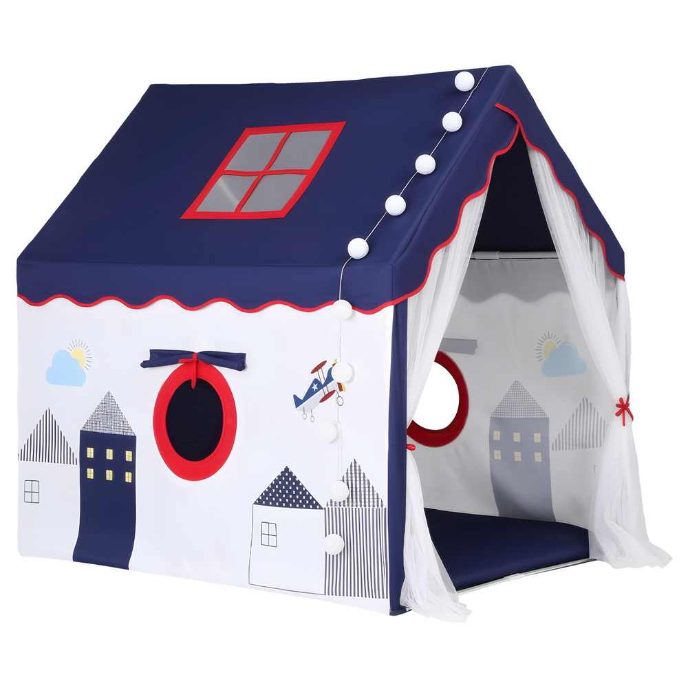 Keezi Kids Play Tent Playhouse Castle with Ball Pit & Lights view 4