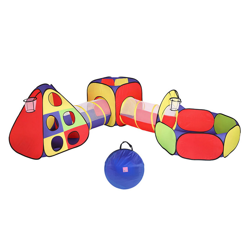 Keezi Kids Play Tent Teepee, Tunnel & Ball Pit Adventure Set view 2