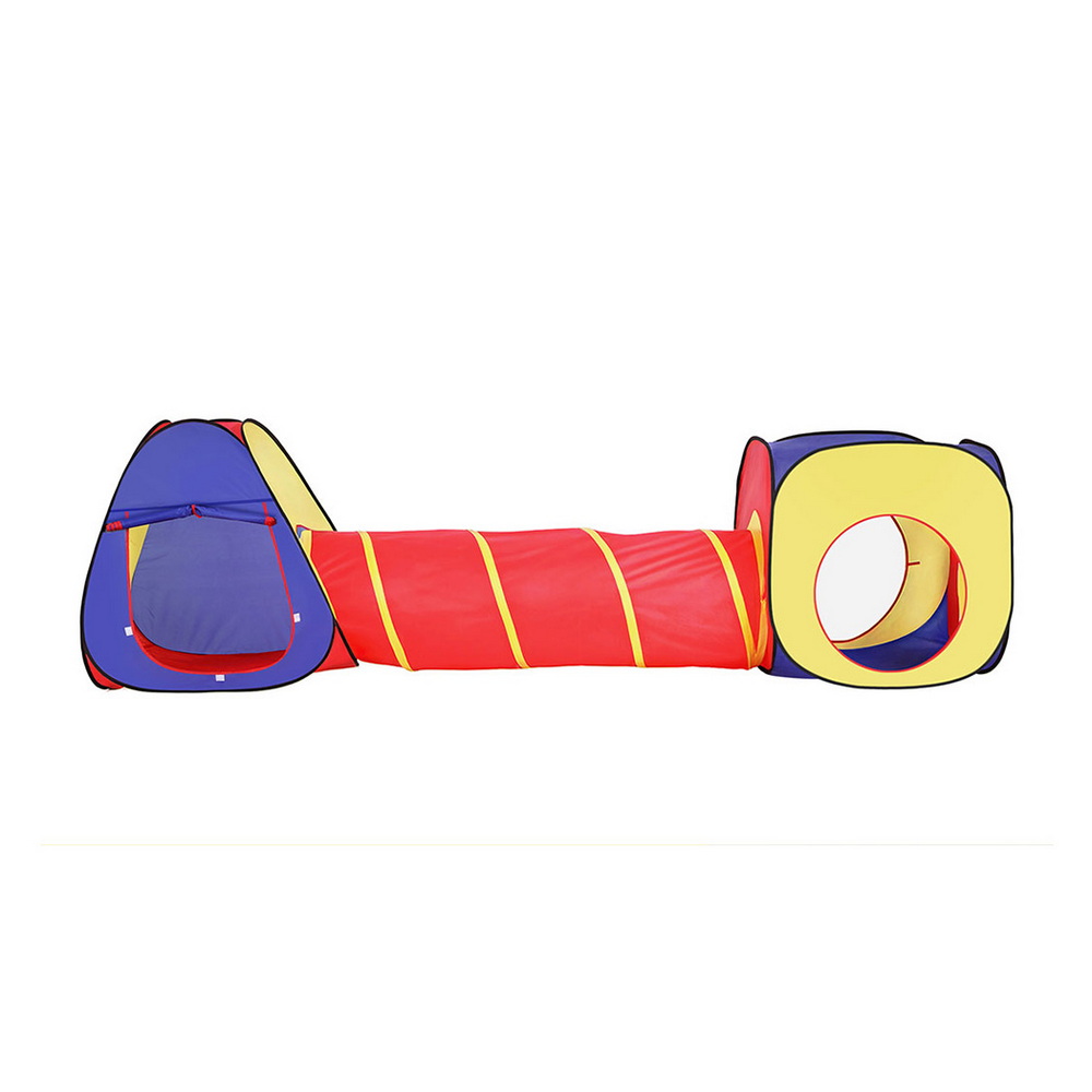 Keezi Kids 3-in-1 Play Tent with Teepee & Crawl Tunnel view 4