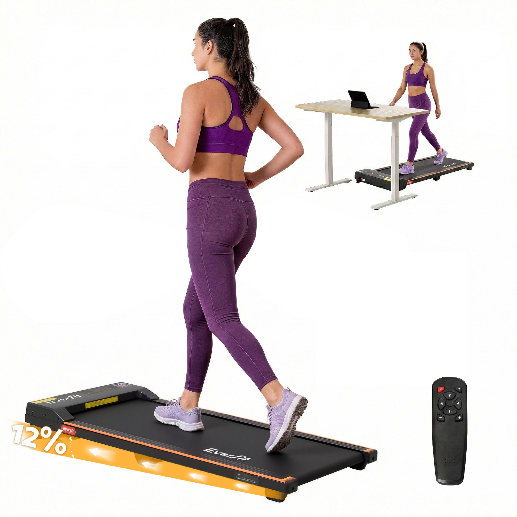 Everfit 3 in 1 Walking Pad Treadmill with 38cm Belt