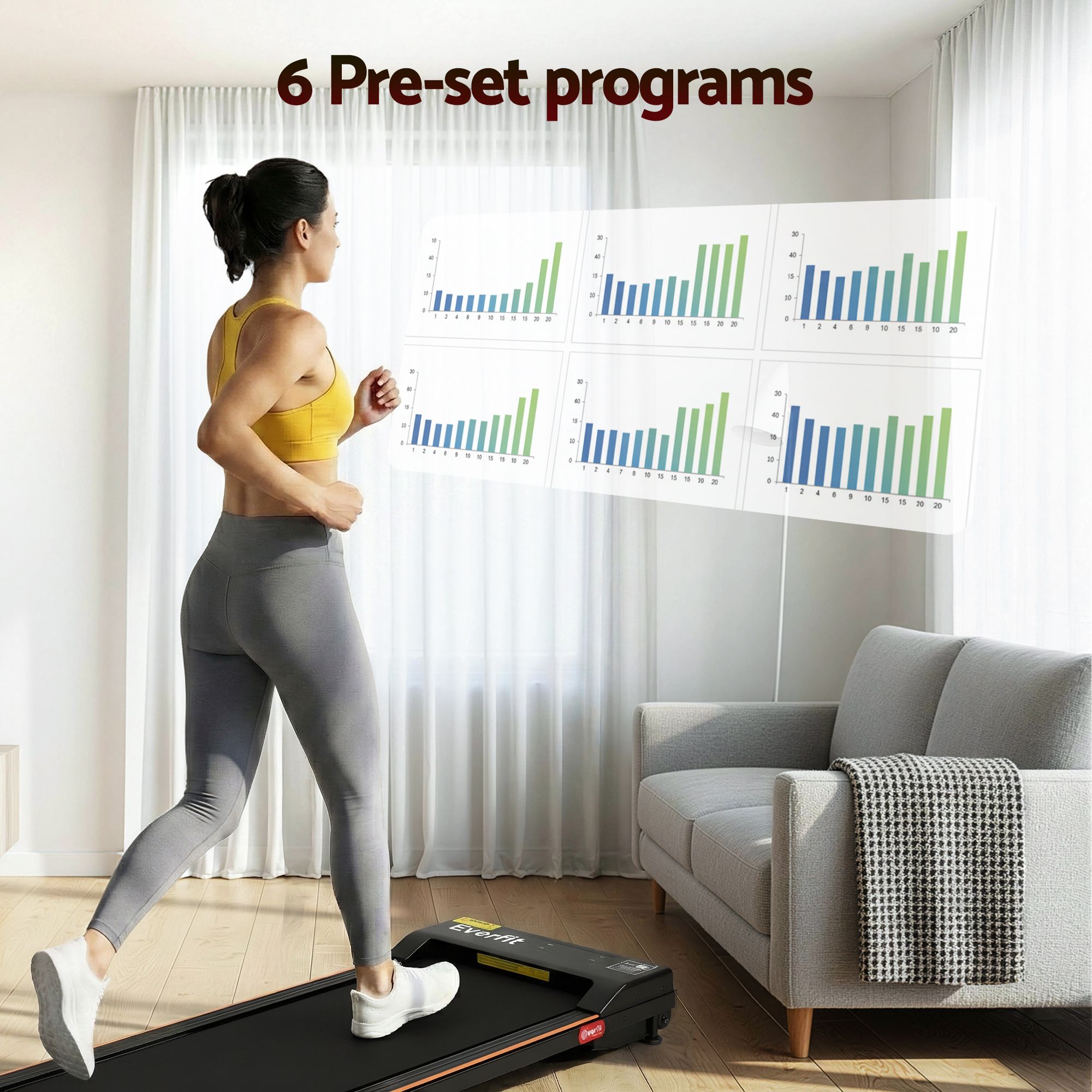 Everfit 3 in 1 Walking Pad Treadmill with 38cm Belt view 5