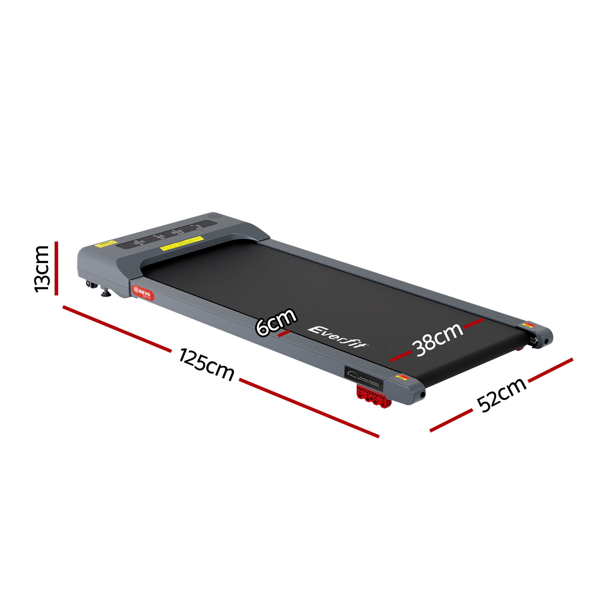 Everfit Walking Pad Incline Under Desk 380mm Quiet Motor view 2