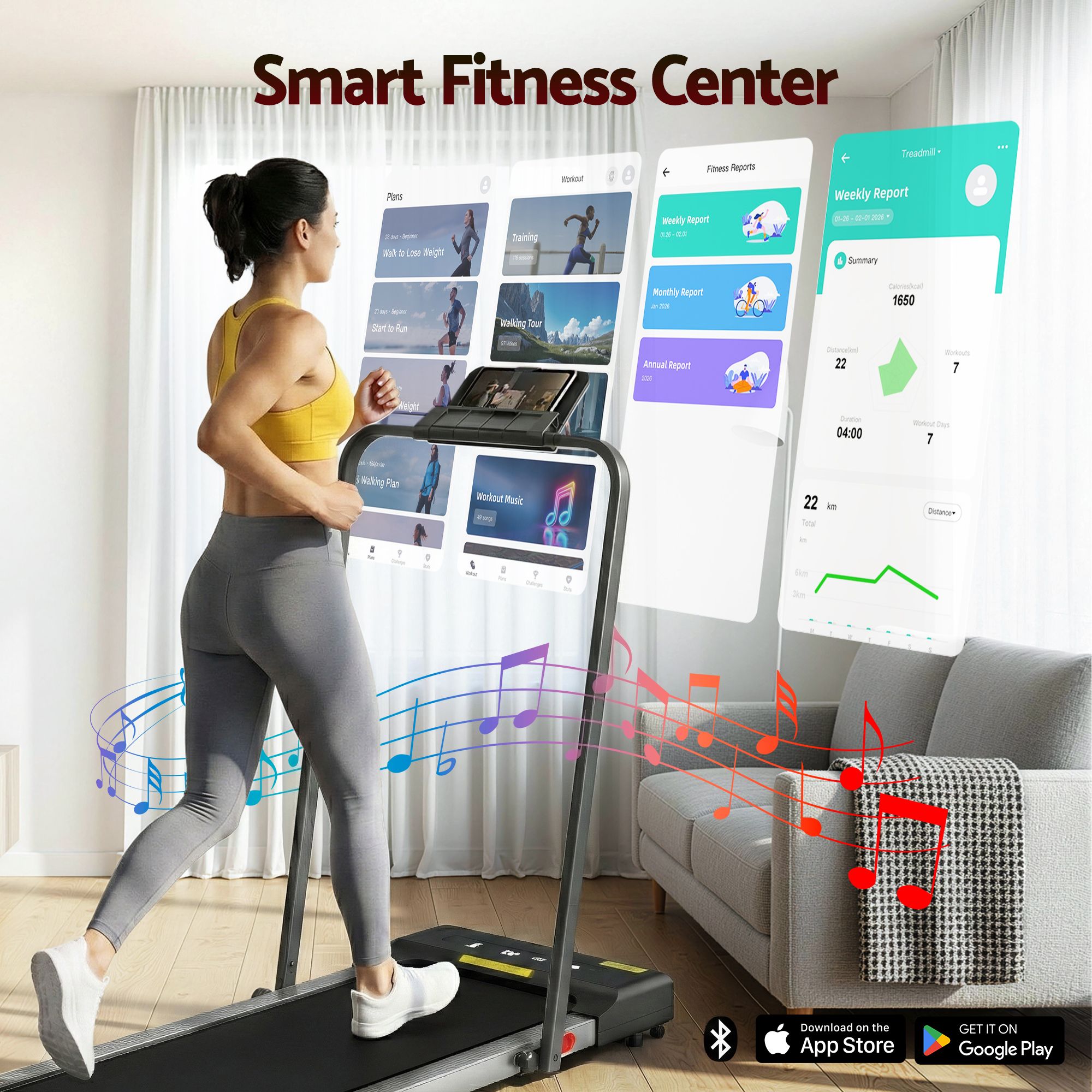 Everfit 2 in 1 Treadmill Walking Pad with 380mm Belt view 5