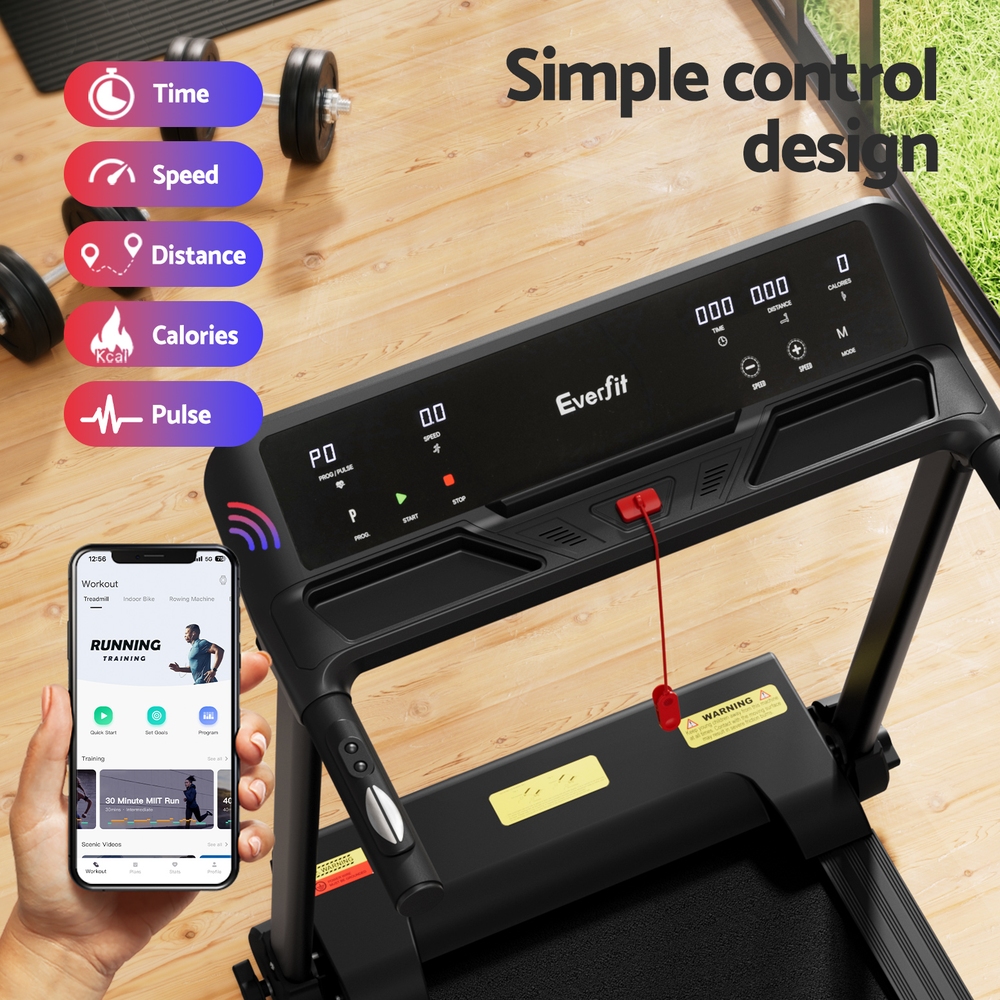 Everfit Fitness Treadmill with Knob Control, Foldable 450mm view 5