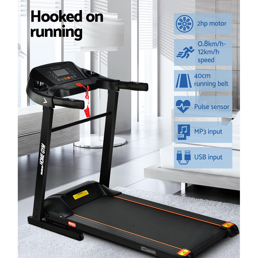 Everfit Electric Treadmill 400mm Belt Foldable Home Cardio view 4
