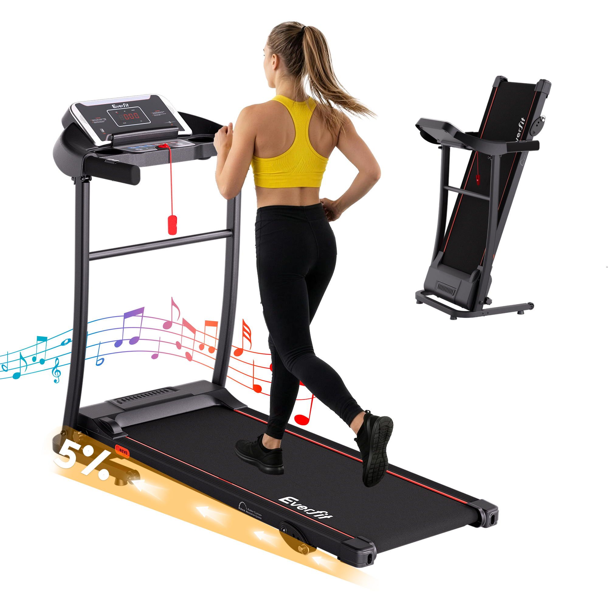 Everfit Electric Treadmill Incline 400mm Belt 12 Programs
