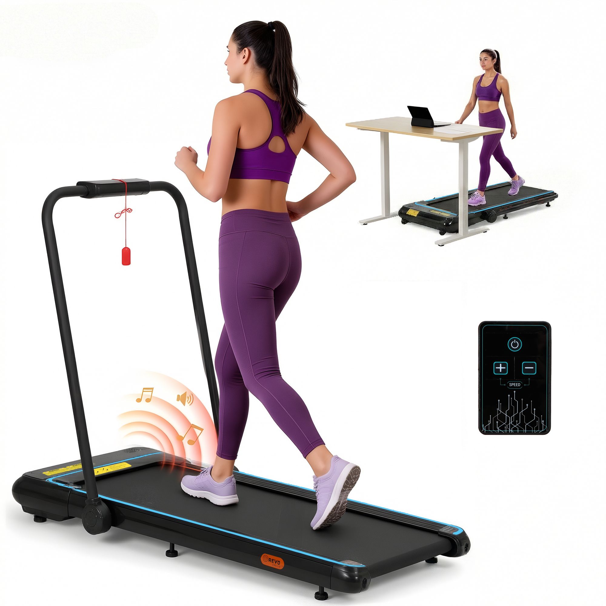 Everfit Electric Treadmill 2-in-1 420mm Belt with Remote