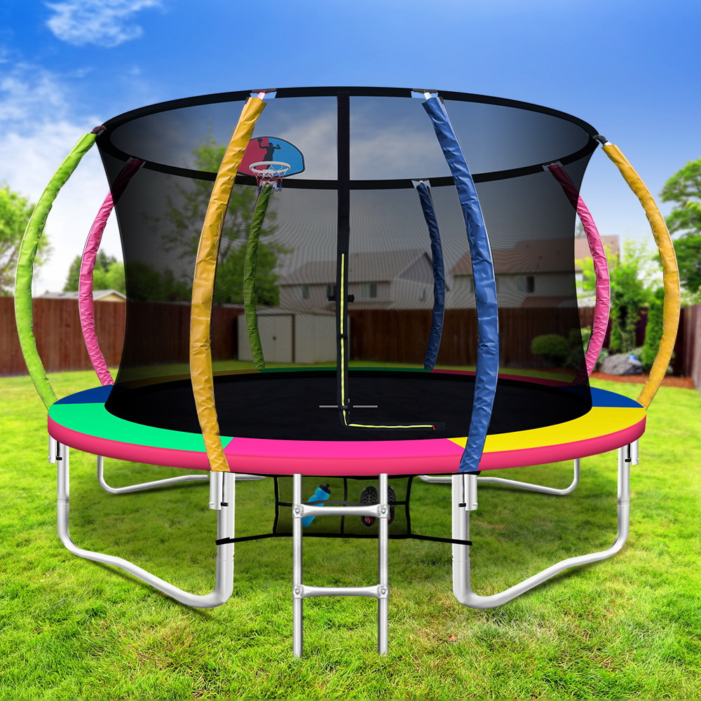 Everfit Kids Trampoline Rebounder with Safety Net, 6-12FT