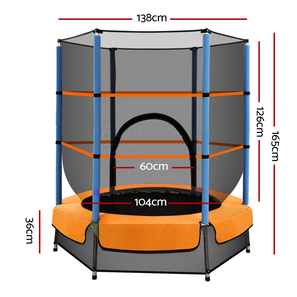 Everfit 4.5FT Kids Mini Trampoline with Safety Net view 2